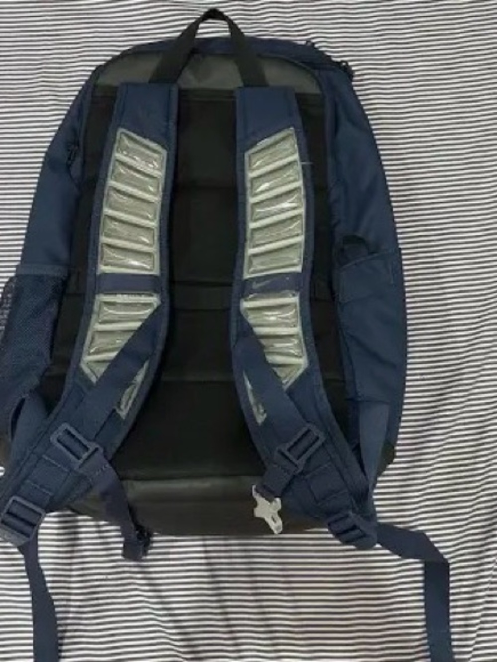 Navy Men's Padded Backpack with Reflective Straps